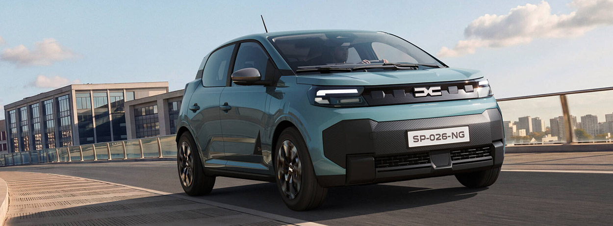 Nouvelle Dacia Sprind se face sur un pont 