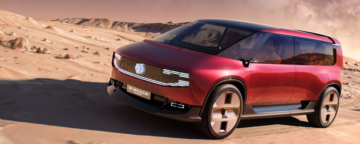 Renault E-Space Vison rouge de face