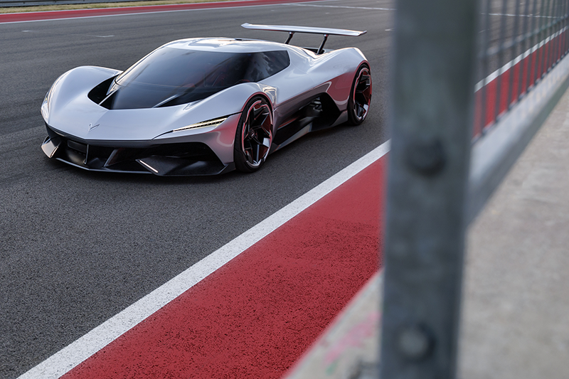 chevrolet 2025 concept CX Front 3 4 View Wing Up copie