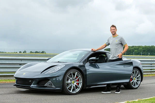 Jenson Button and the Lotus Emira 1