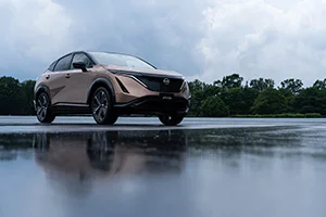 Nissan Ariya front quarter 3 source