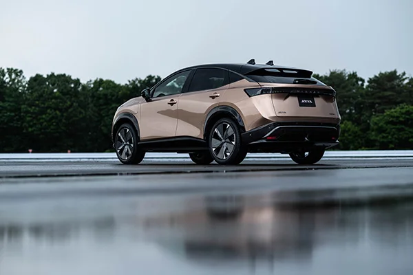 Nissan Ariya rear quarter 3 source