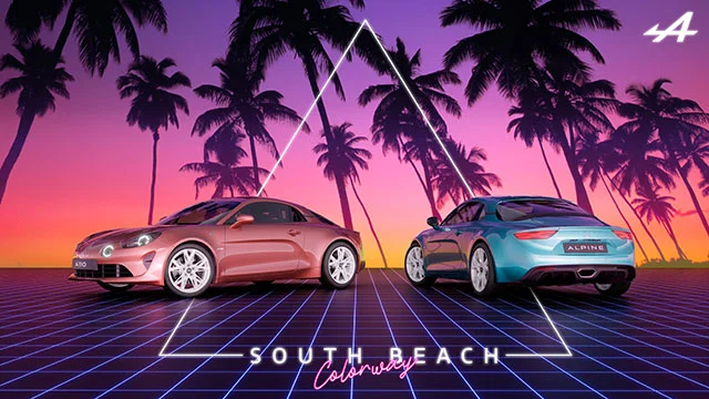 Alpine A110 South Beach Colorway 2