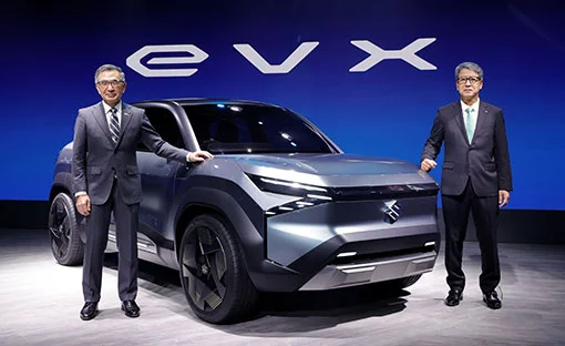 Global premiere of Concept Electric SUV eVX at Maruti Suzuki Pavilion Auto Expo23 intr