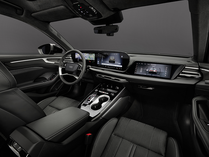 Interieur  Au cœur du dispositif se trouve l'écran panoramique Audi MMI, composé de l'Audi virtual cockpit de 11,9 pouces et d'un écran tactile de 14,5 pouces