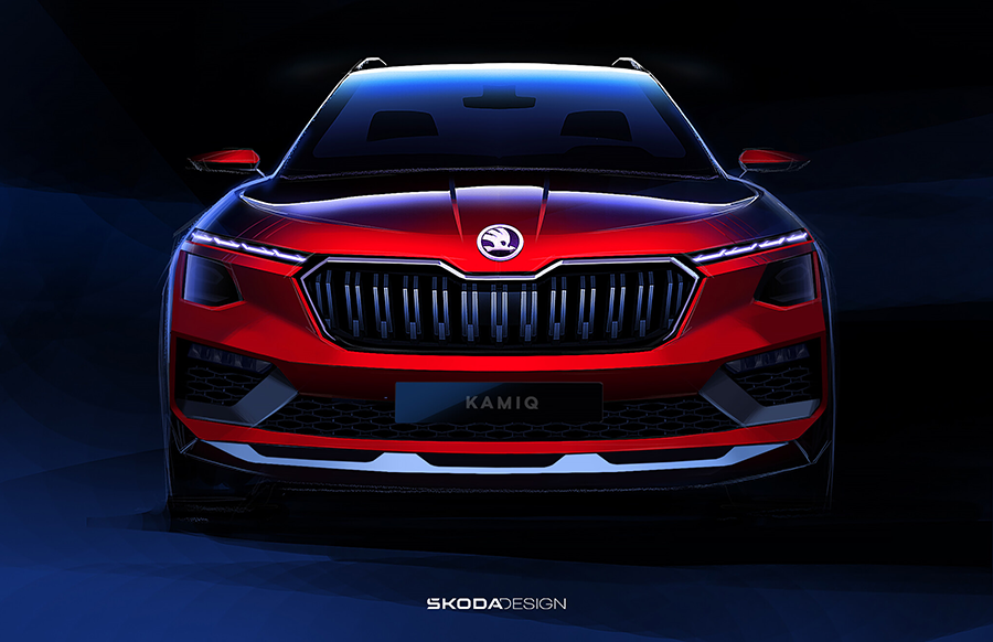 Sketch Škoda Kamiq restylé intr jpg