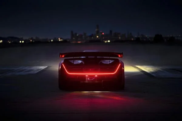 4. Czinger teases 21Cs advanced aerodynamics at night on Alameda runway