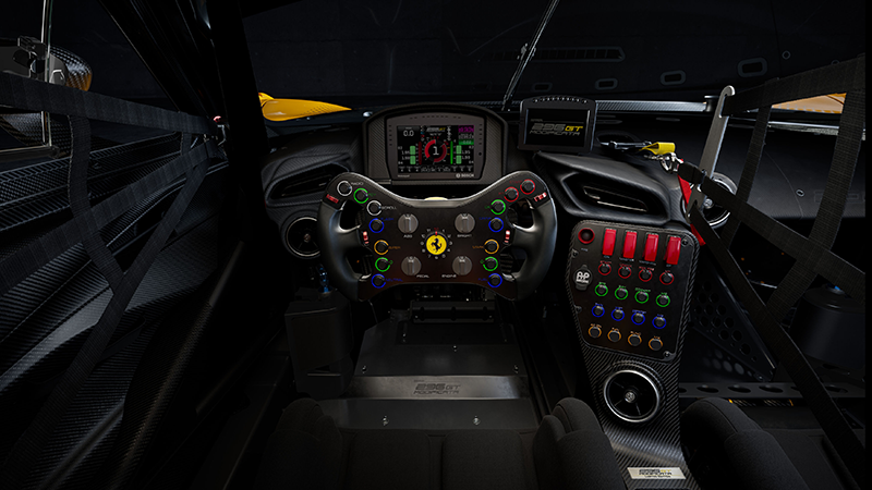 Vue sur le cockpit et le tableau de bord