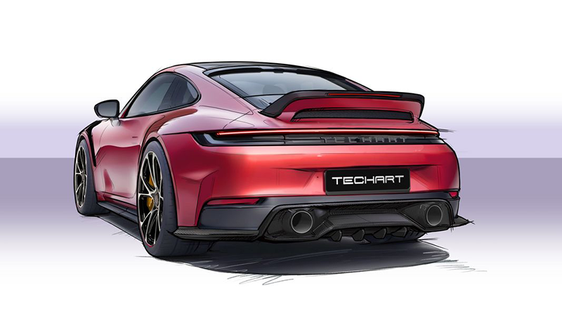 csm Techart 992 2 AEROKIT press sketch 250326 rear b5c2f339ac copie