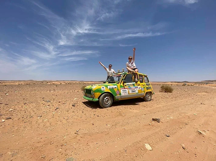 Story Retour sur le 4L Trophy 2022 la Renault 4 de Melanie et Harmony au cur dun raid solidaire 1