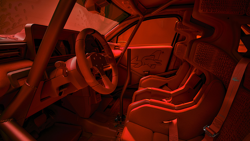 Alpine A 290 Lacoste intérieur rouge