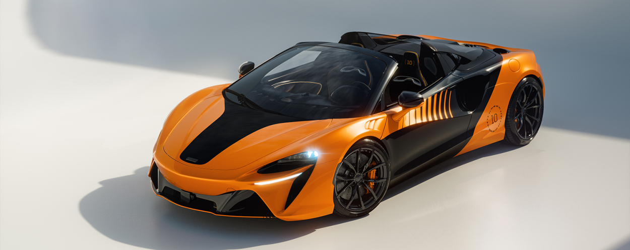 "McLaren Artura Spider MCL39 Championship Edition livrée orange et noire MSO"
