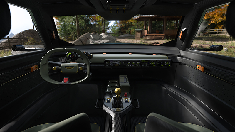 l'habitacle de l'Aston Martin Dreadnought :